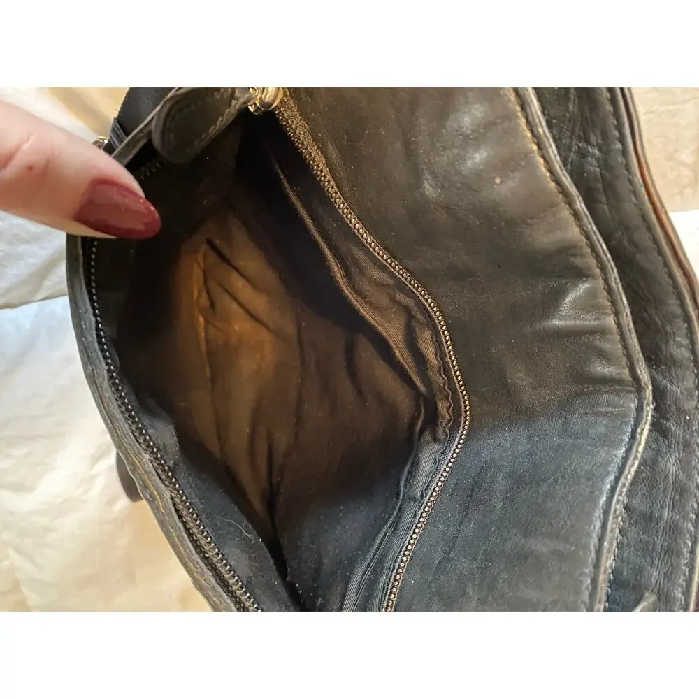 COACH Black Leather Crossbody Bag